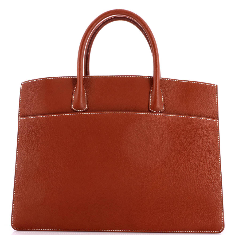 Hermes 39 White Bus Bag Leather